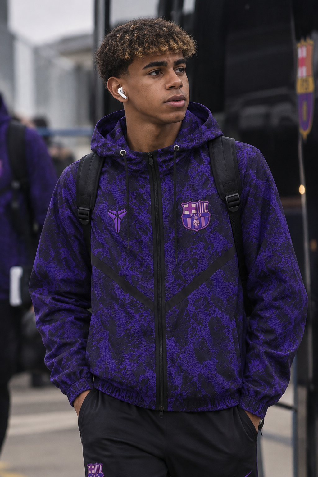 2026/2027 Black & Purple Casual Windbreaker