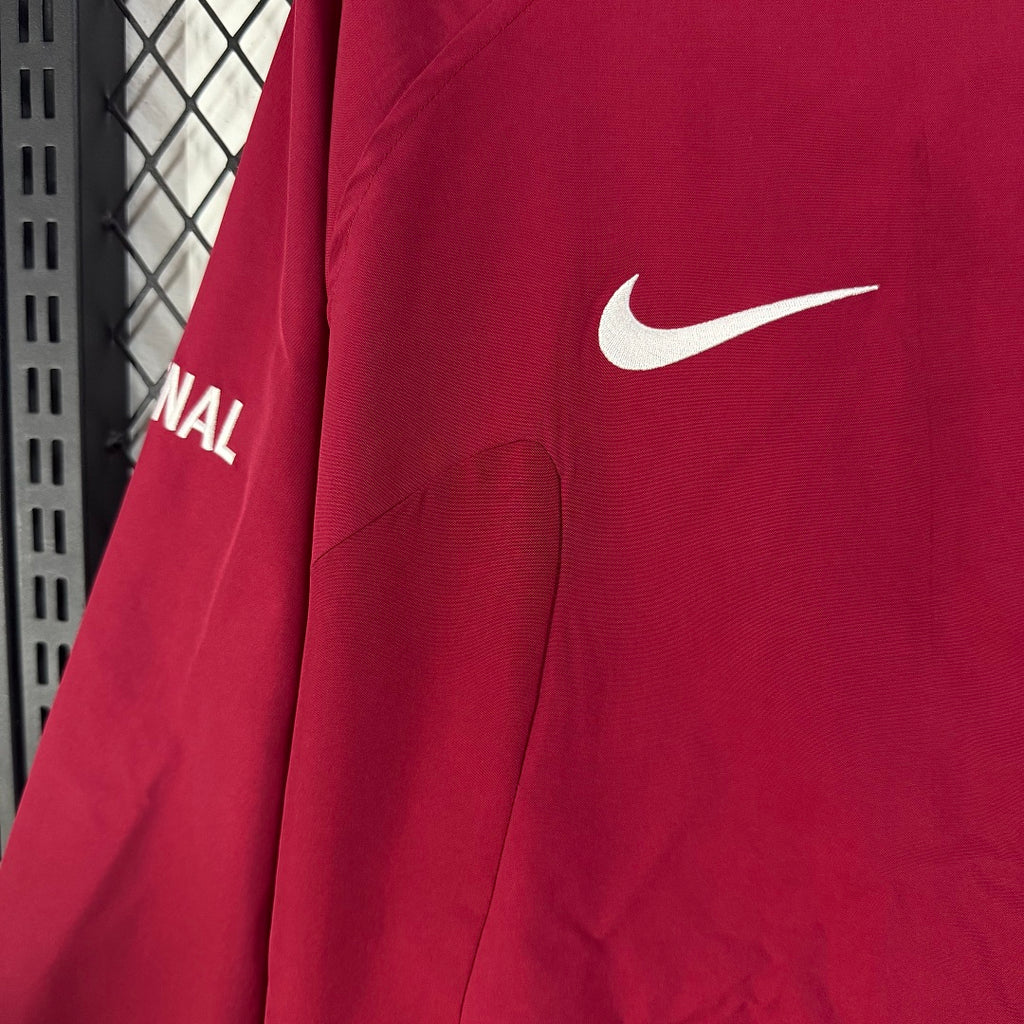 2026/2027 Burgundy Retro Jacket Casual Windbreaker