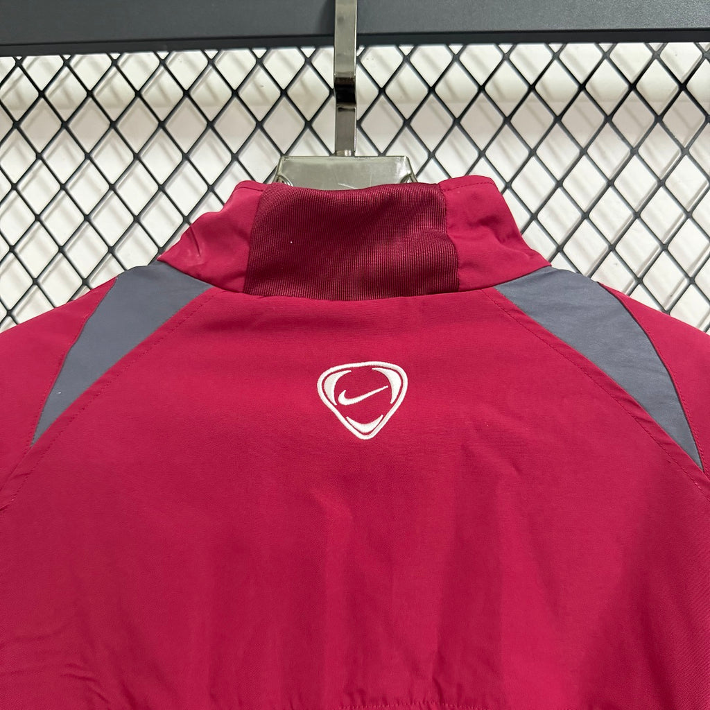 2026/2027 Burgundy Retro Jacket Casual Windbreaker