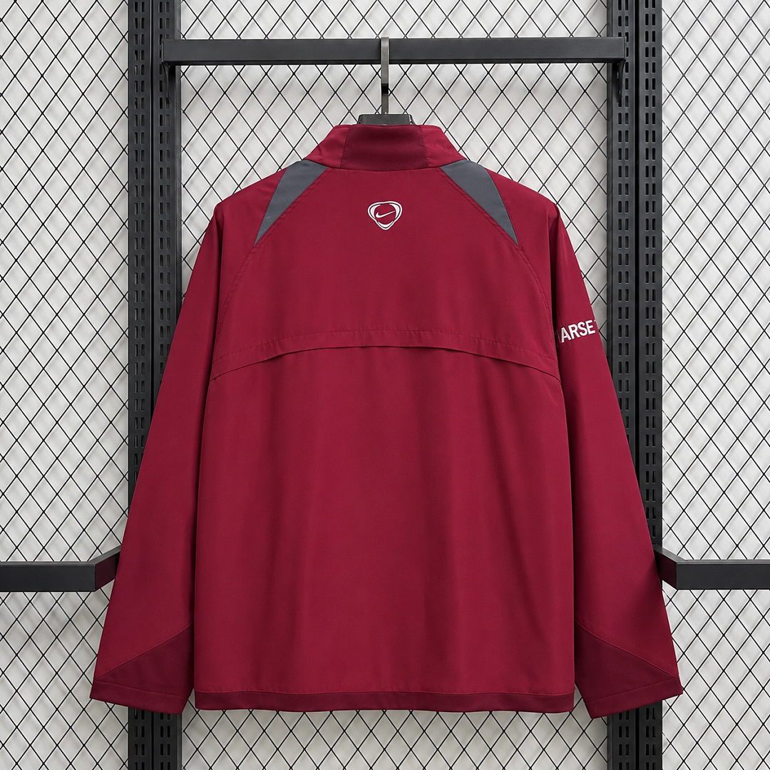 2026/2027 Burgundy Retro Jacket Casual Windbreaker