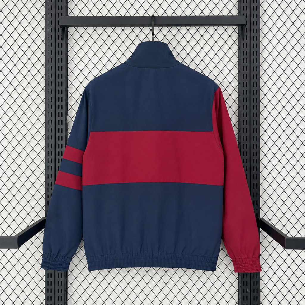 2026/2027 Red & Blue Retro Jacket Casual Windbreaker