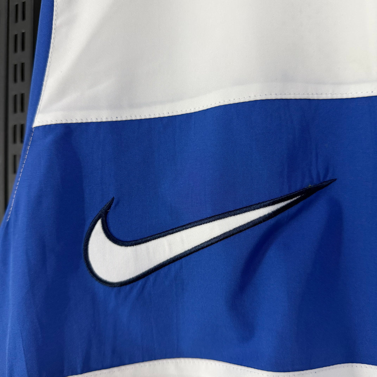 2026/2027 White Blue Retro Training Windbreaker Jacket