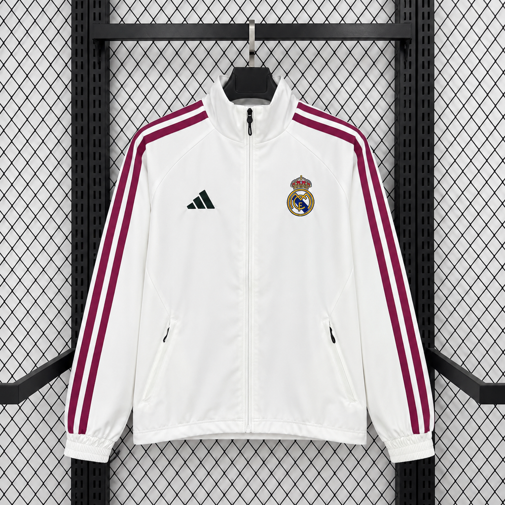 2026/2027 White Casual Training Windbreaker Jacket