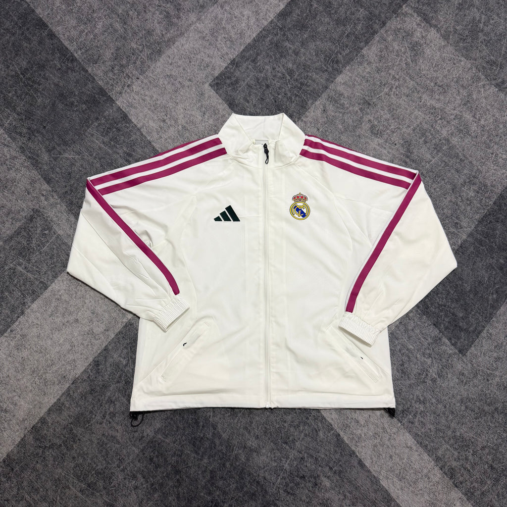 2026/2027 White Casual Training Windbreaker Jacket