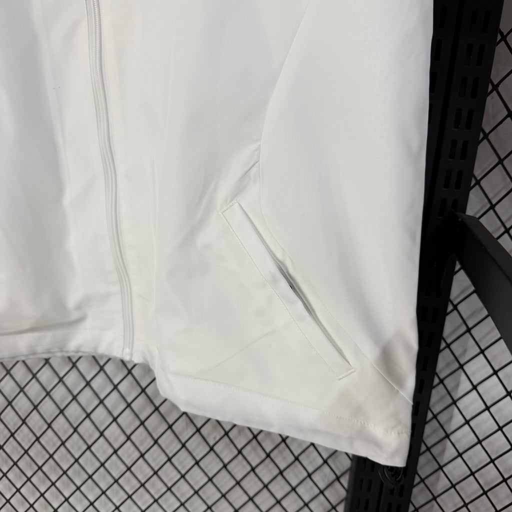 2026/2027 White Casual Training Windbreaker Jacket
