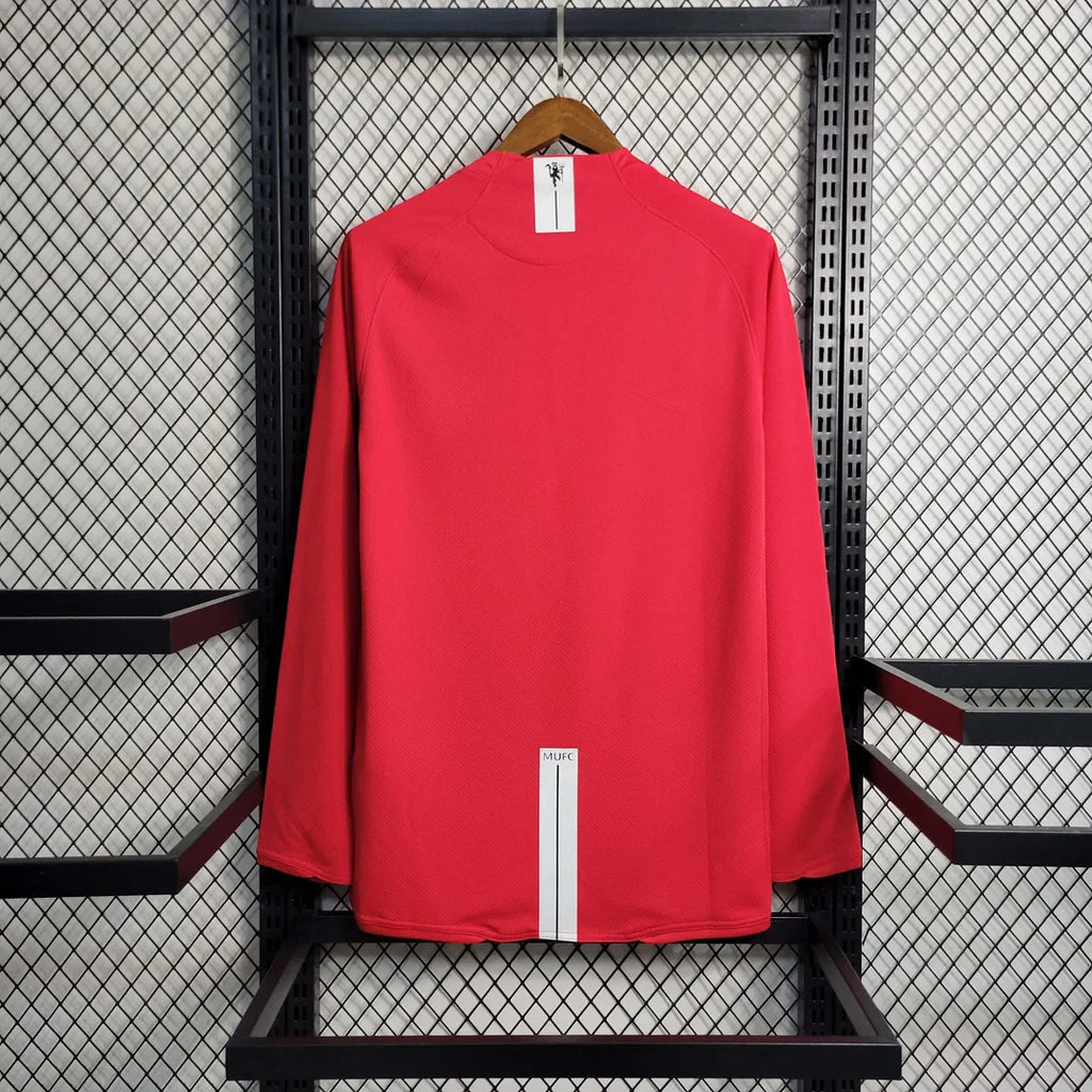 Manchester United 2007/2008 Home Long Sleeve Retro Jersey