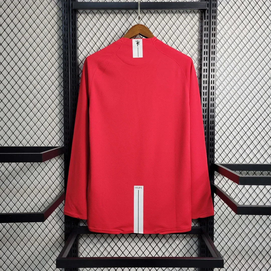 Manchester United 2007/2008 Home Long Sleeve Retro Jersey
