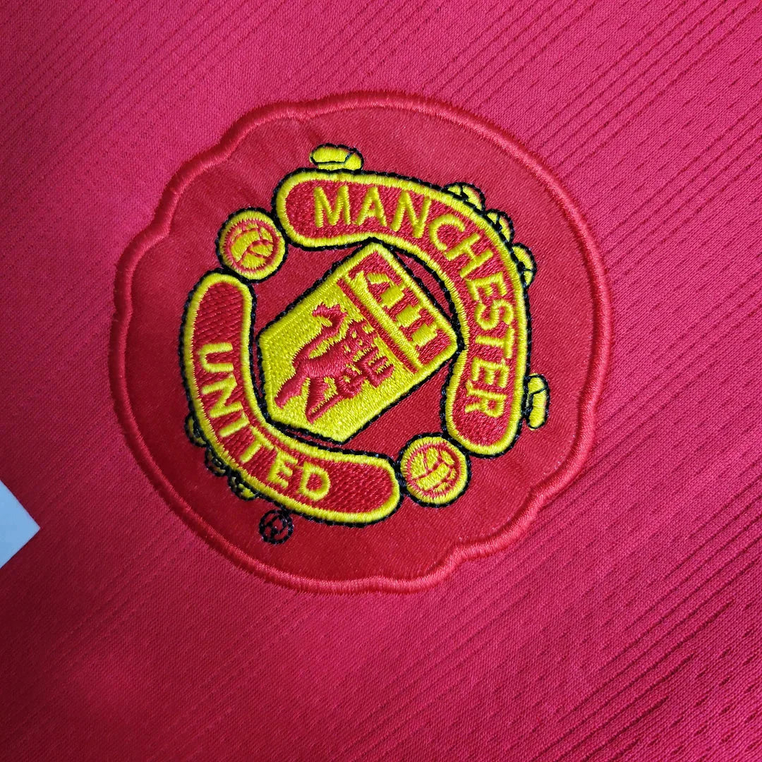 Manchester United 2007/2008 Home Long Sleeve Retro Jersey