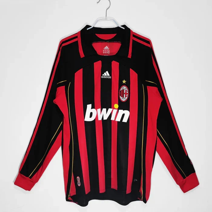 AC Milan 2007/2008 Home Long Sleeve Retro Jersey