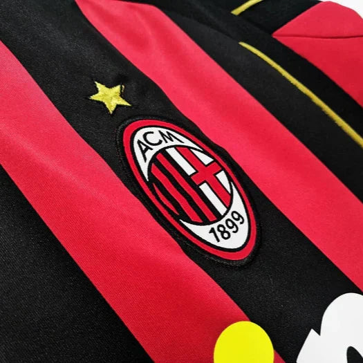 AC Milan 2007/2008 Home Long Sleeve Retro Jersey