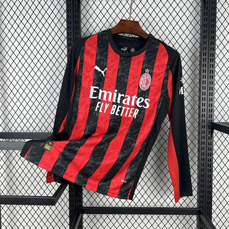 AC Milan 2025/2026 Home Long Sleeve Jersey