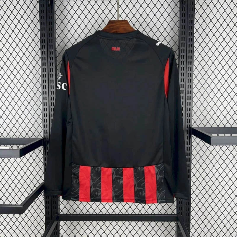 AC Milan 2025/2026 Home Long Sleeve Jersey
