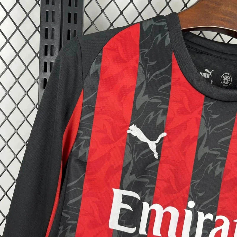 AC Milan 2025/2026 Home Long Sleeve Jersey