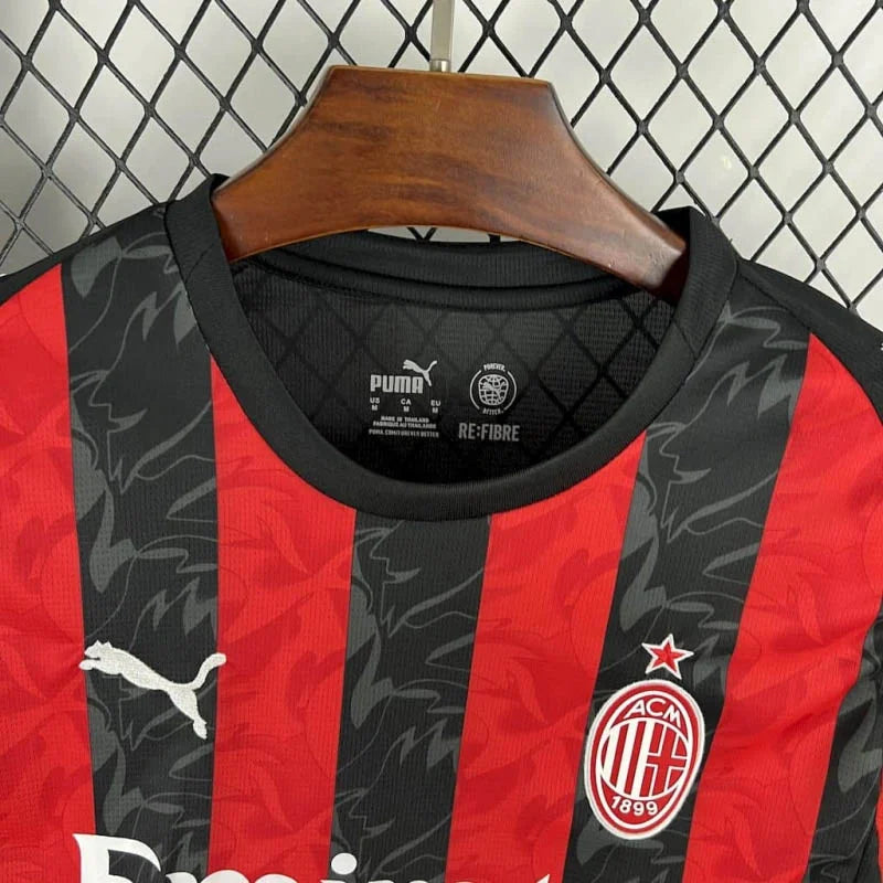 AC Milan 2025/2026 Home Long Sleeve Jersey