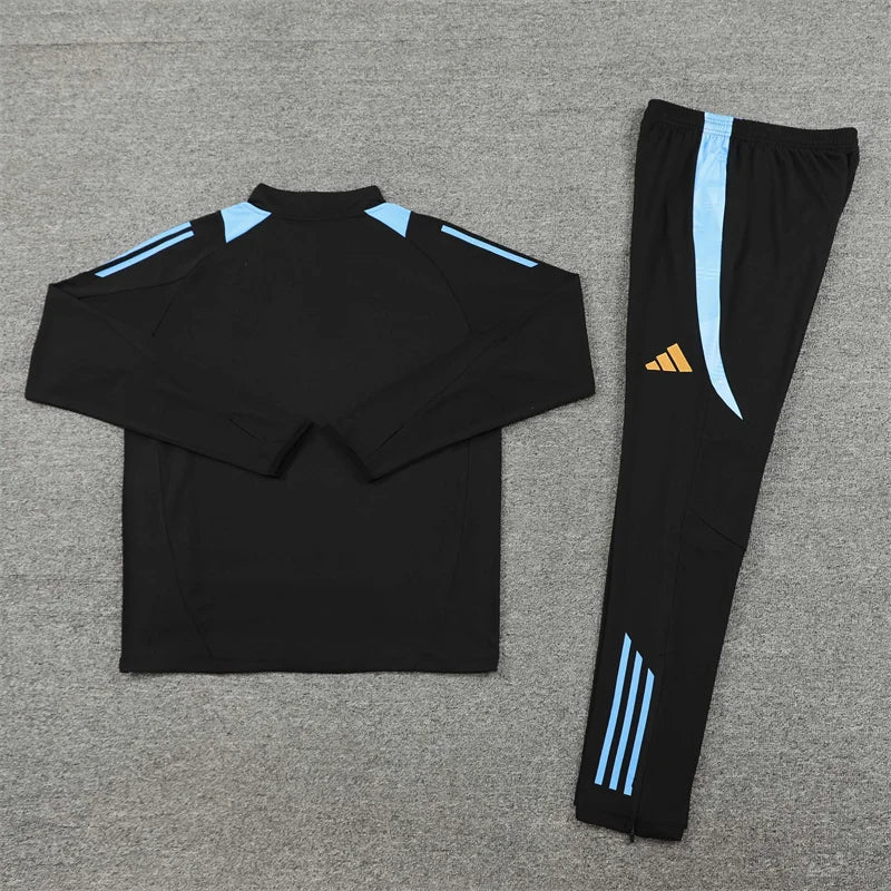 Argentina 2024/2025 Half-Pull Black Tracksuit