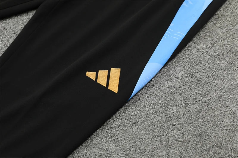 Argentina 2024/2025 Half-Pull Black Tracksuit