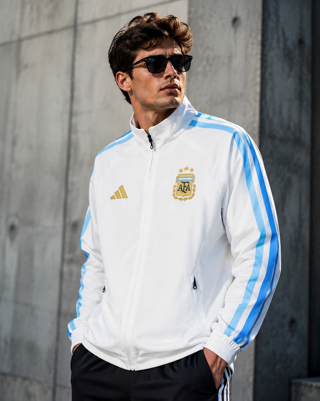 Argentina 2026 White World Cup Training Windbreaker