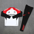 Arsenal 2025/2026 White and Black x Red Tracksuit