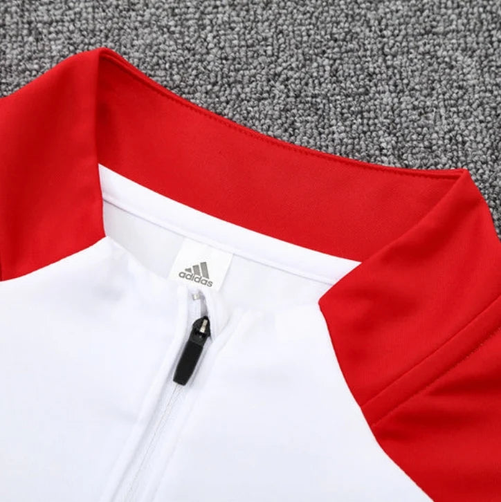 Arsenal 2025/2026 White and Black x Red Tracksuit