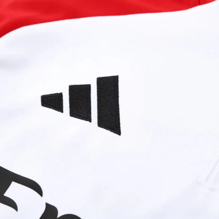 Arsenal 2025/2026 White and Black x Red Tracksuit