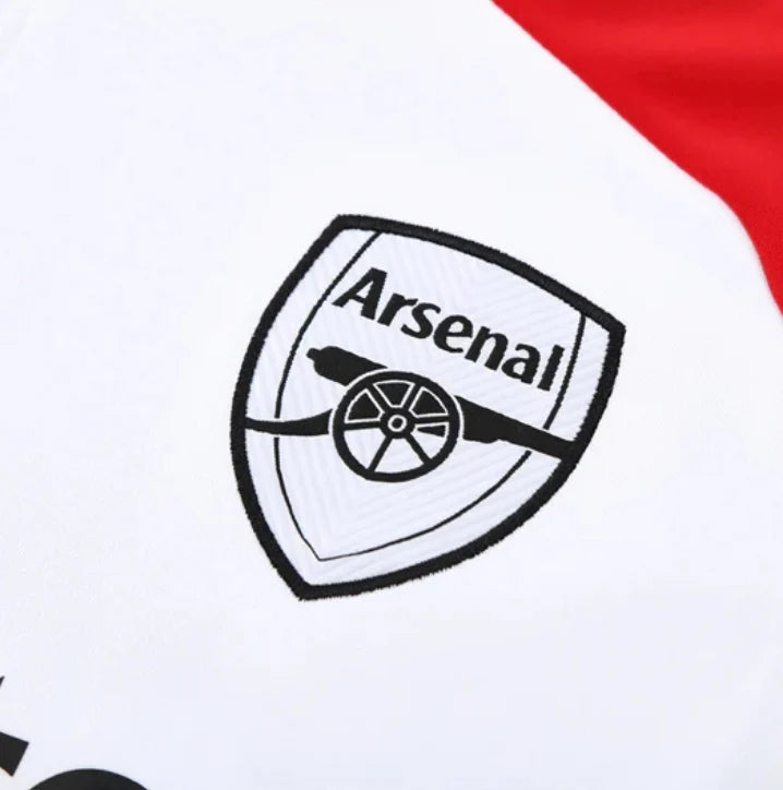 Arsenal 2025/2026 White and Black x Red Tracksuit