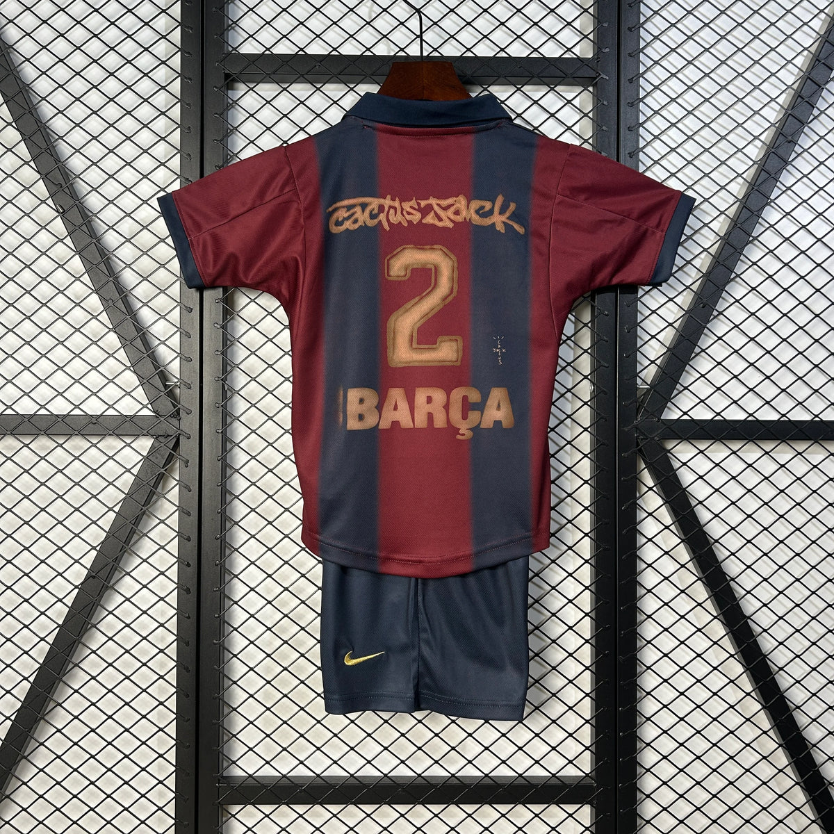Barcelona 2000/2001 Retro Travis Scott Jersey Kids Size