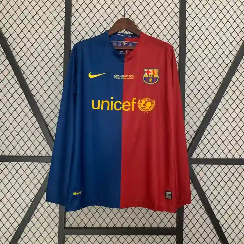 Barcelona 2008/2009 Home Long Sleeve Retro Jersey