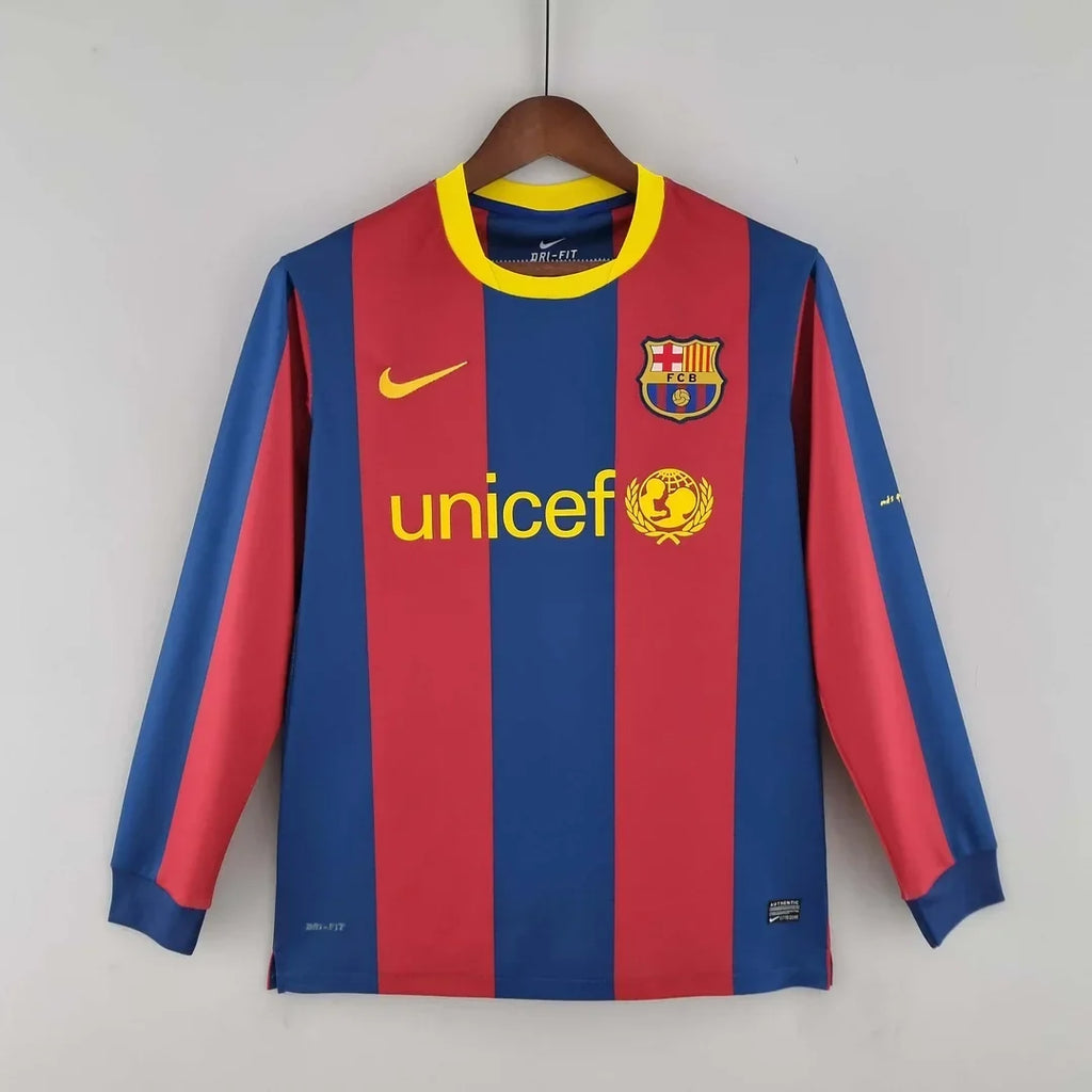 Barcelona 2010/2011 Home Long Sleeve Retro Jersey