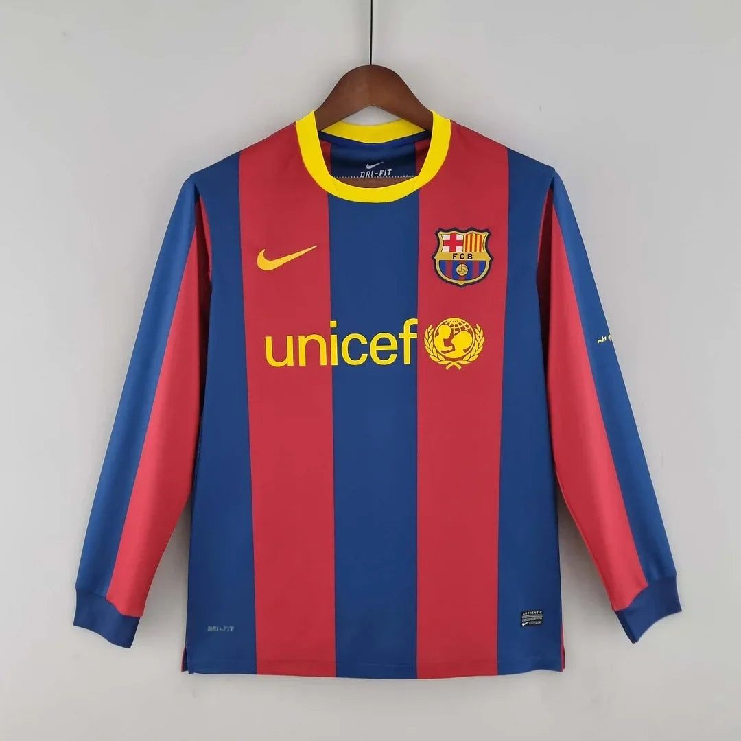 Barcelona 2010/2011 Home Long Sleeve Retro Jersey