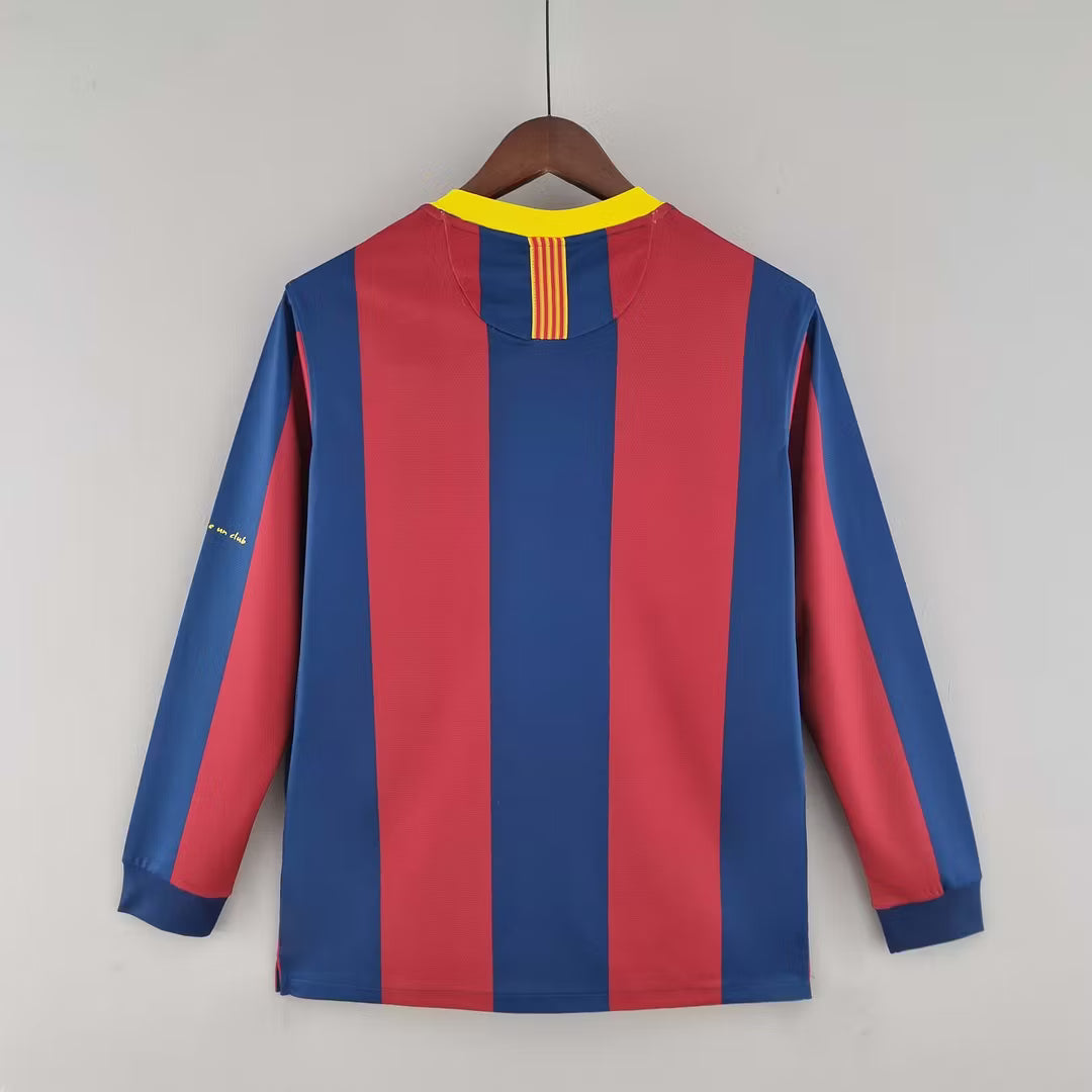 Barcelona 2010/2011 Home Long Sleeve Retro Jersey