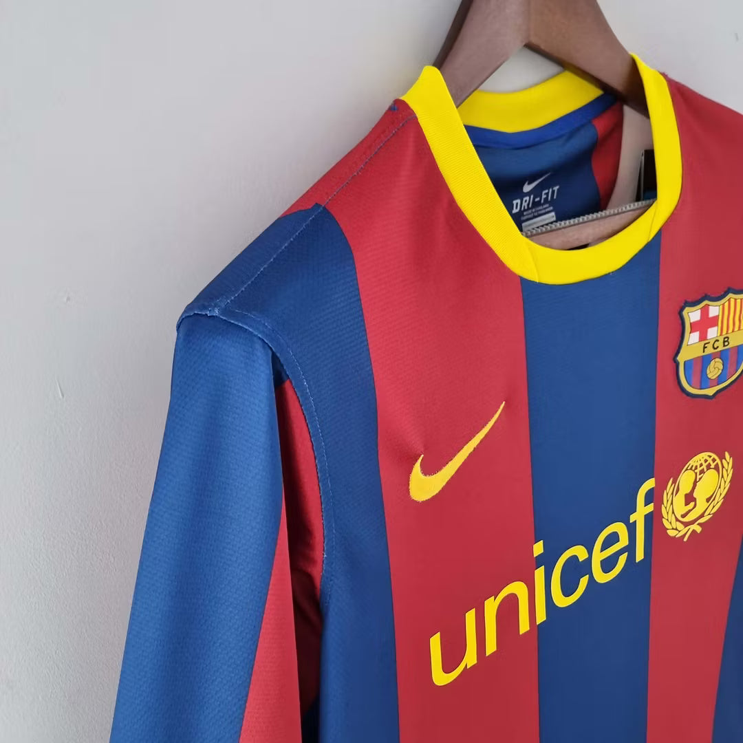 Barcelona 2010/2011 Home Long Sleeve Retro Jersey