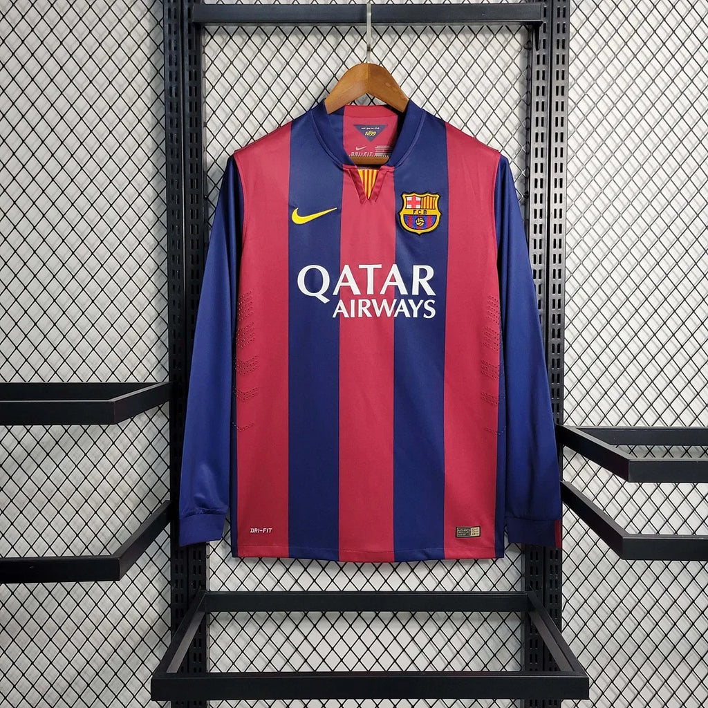 Barcelona 2014/2015 Home Long Sleeve Retro Jersey