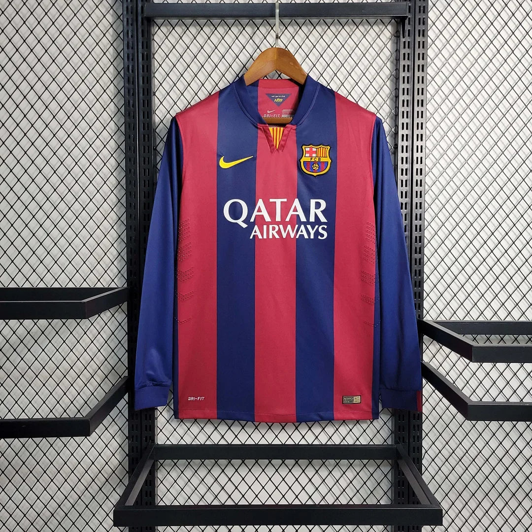 Barcelona 2014/2015 Home Long Sleeve Retro Jersey