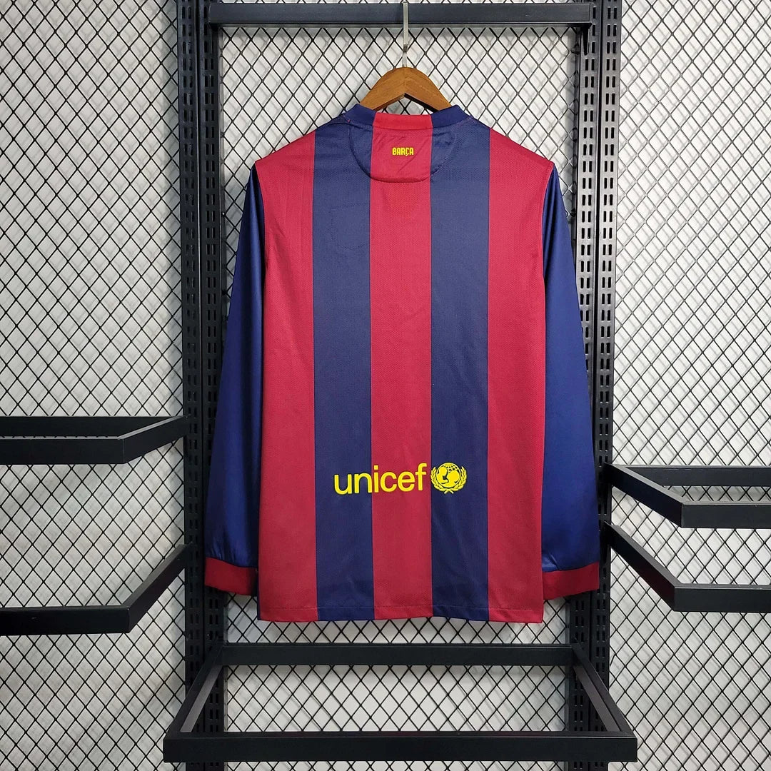 Barcelona 2014/2015 Home Long Sleeve Retro Jersey