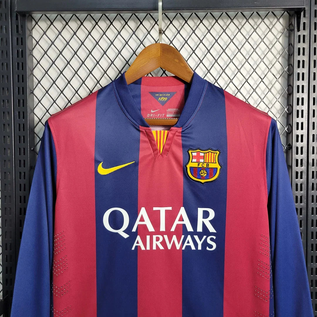 Barcelona 2014/2015 Home Long Sleeve Retro Jersey