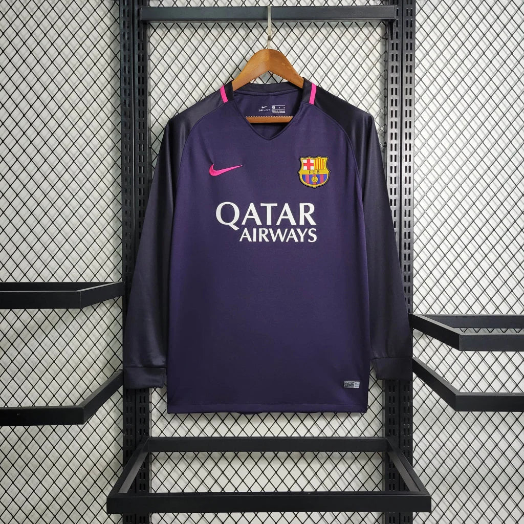 Barcelona 2016/2017 Away Long Sleeve Retro Jersey