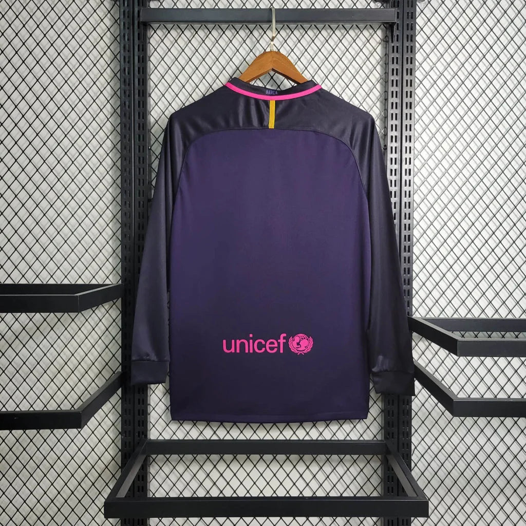 Barcelona 2016/2017 Away Long Sleeve Retro Jersey