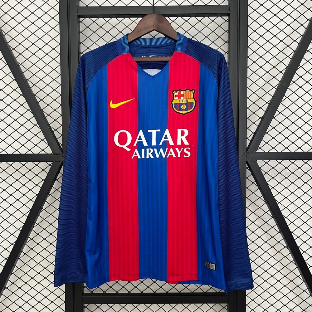 Barcelona 2016/2017 Home Long Sleeve Retro Jersey