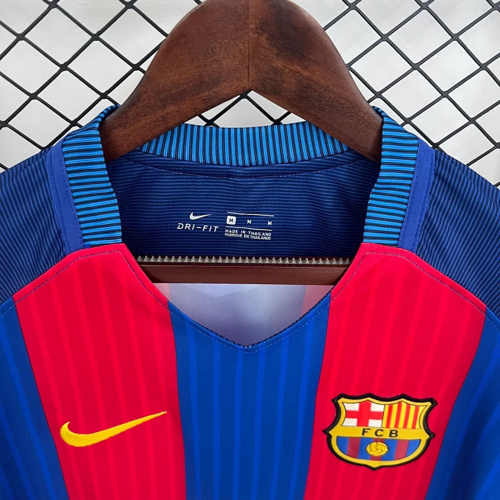 Barcelona 2016/2017 Home Long Sleeve Retro Jersey
