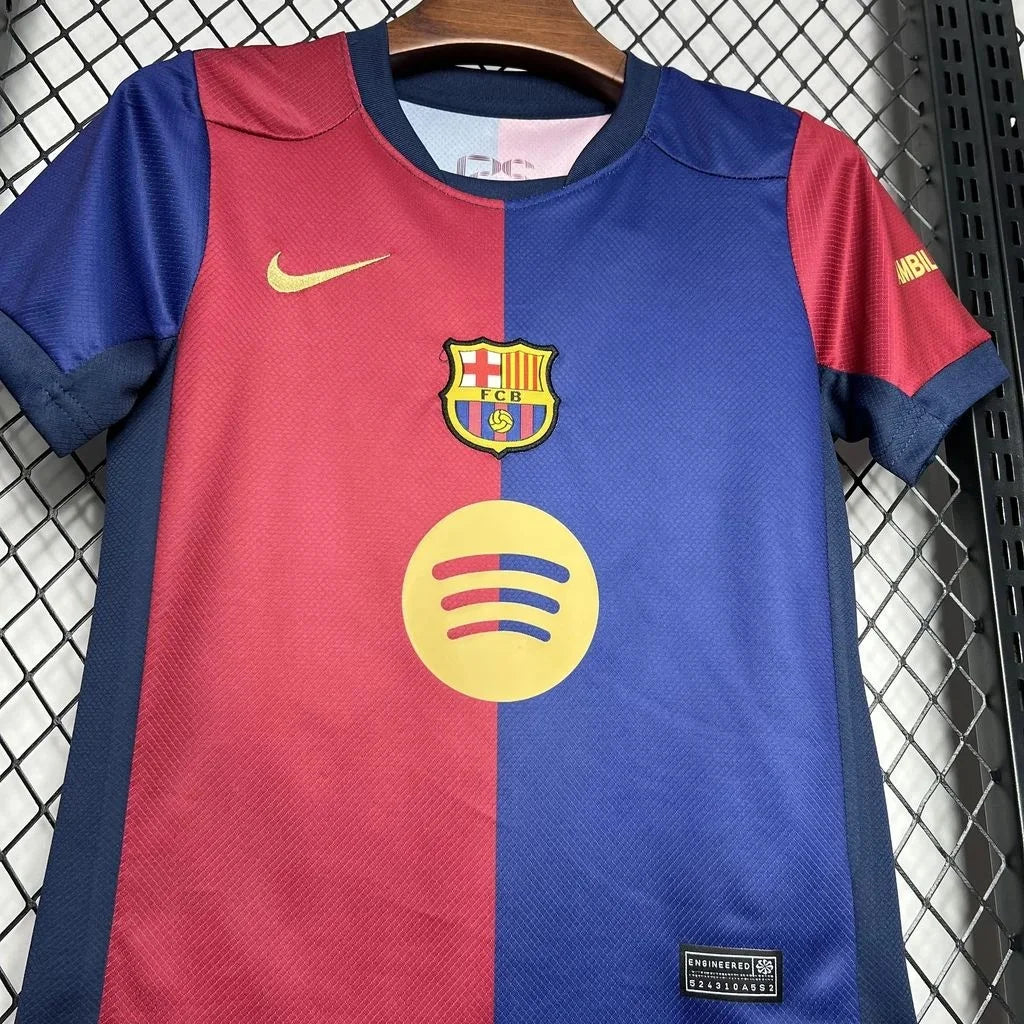 Barcelona 2024/2025 Home Jersey Kids Size