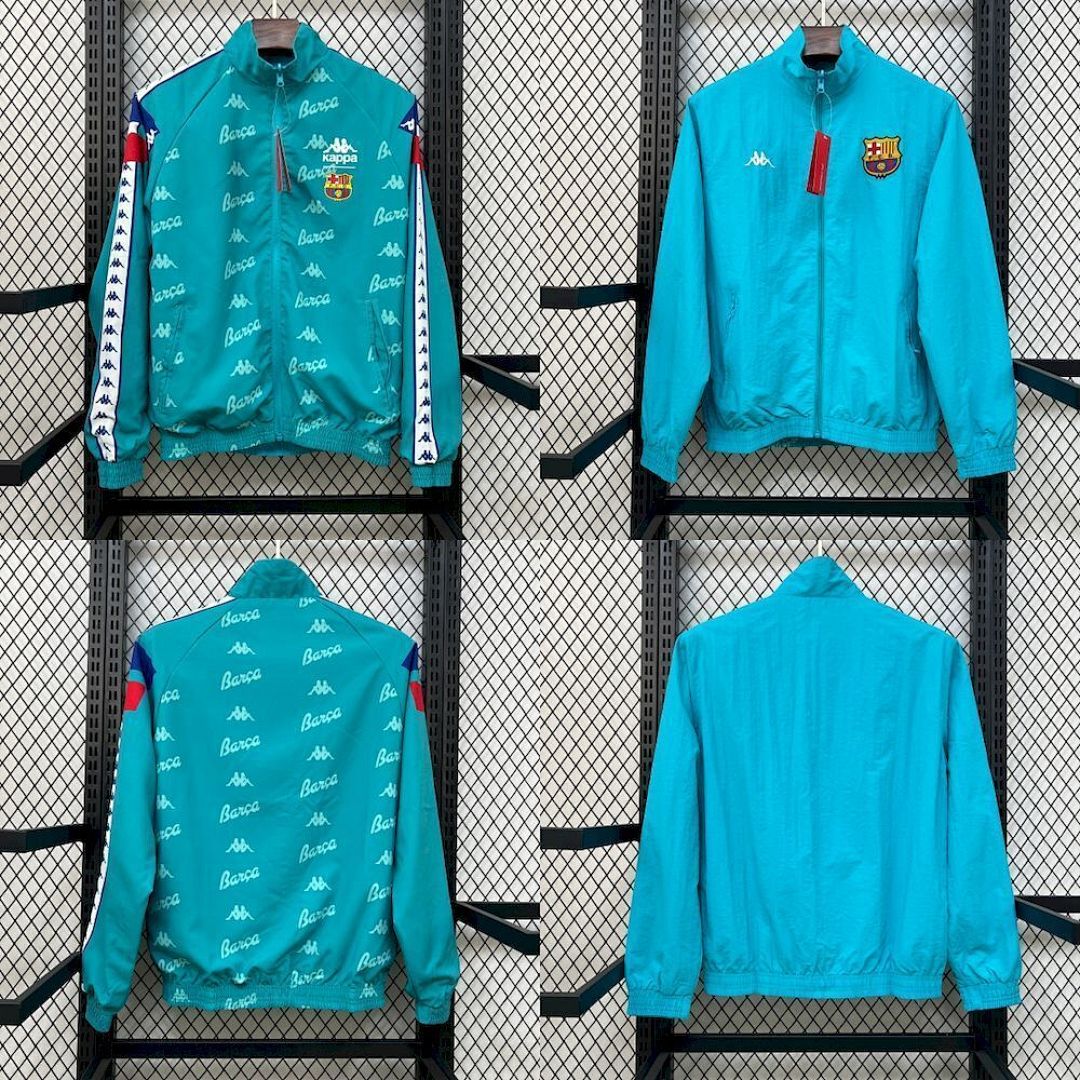 Barcelona 2025/2026 Green&Blue Reversible Windbreaker Jacket