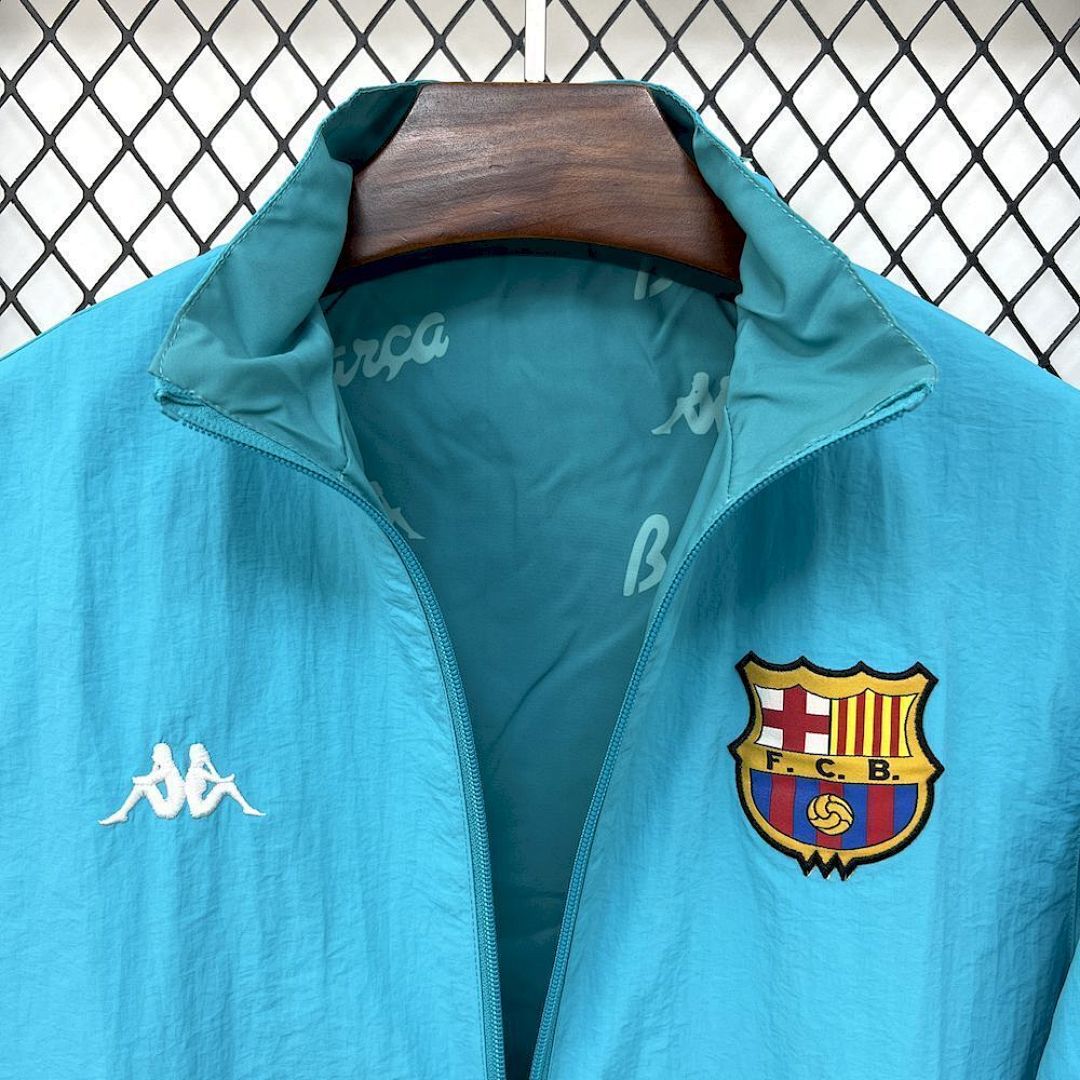 Barcelona 2025/2026 Green&Blue Reversible Windbreaker Jacket