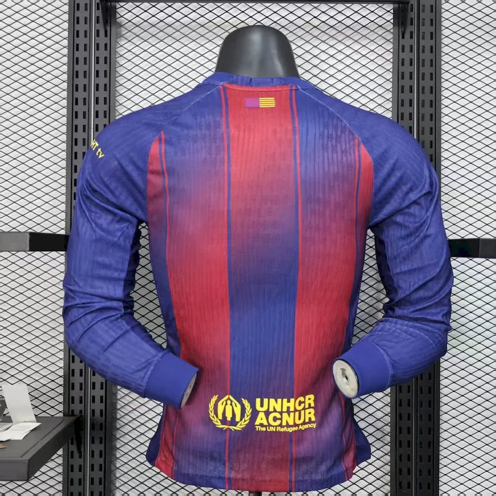 Barcelona 2025/2026 Home Long Sleeve Jersey