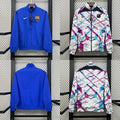 Barcelona 2025/2026 White & Blue Reversible Windbreaker Jacket