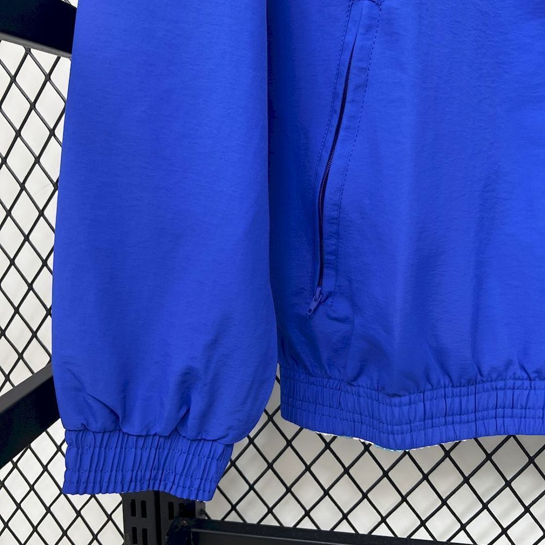 Barcelona 2025/2026 White & Blue Reversible Windbreaker Jacket