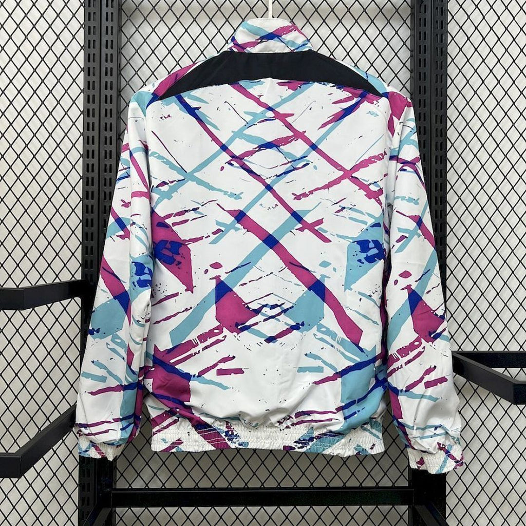 Barcelona 2025/2026 White & Blue Reversible Windbreaker Jacket