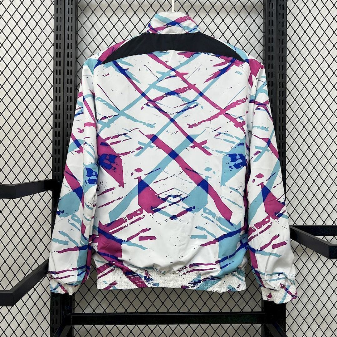 Barcelona 2025/2026 White & Blue Reversible Windbreaker Jacket