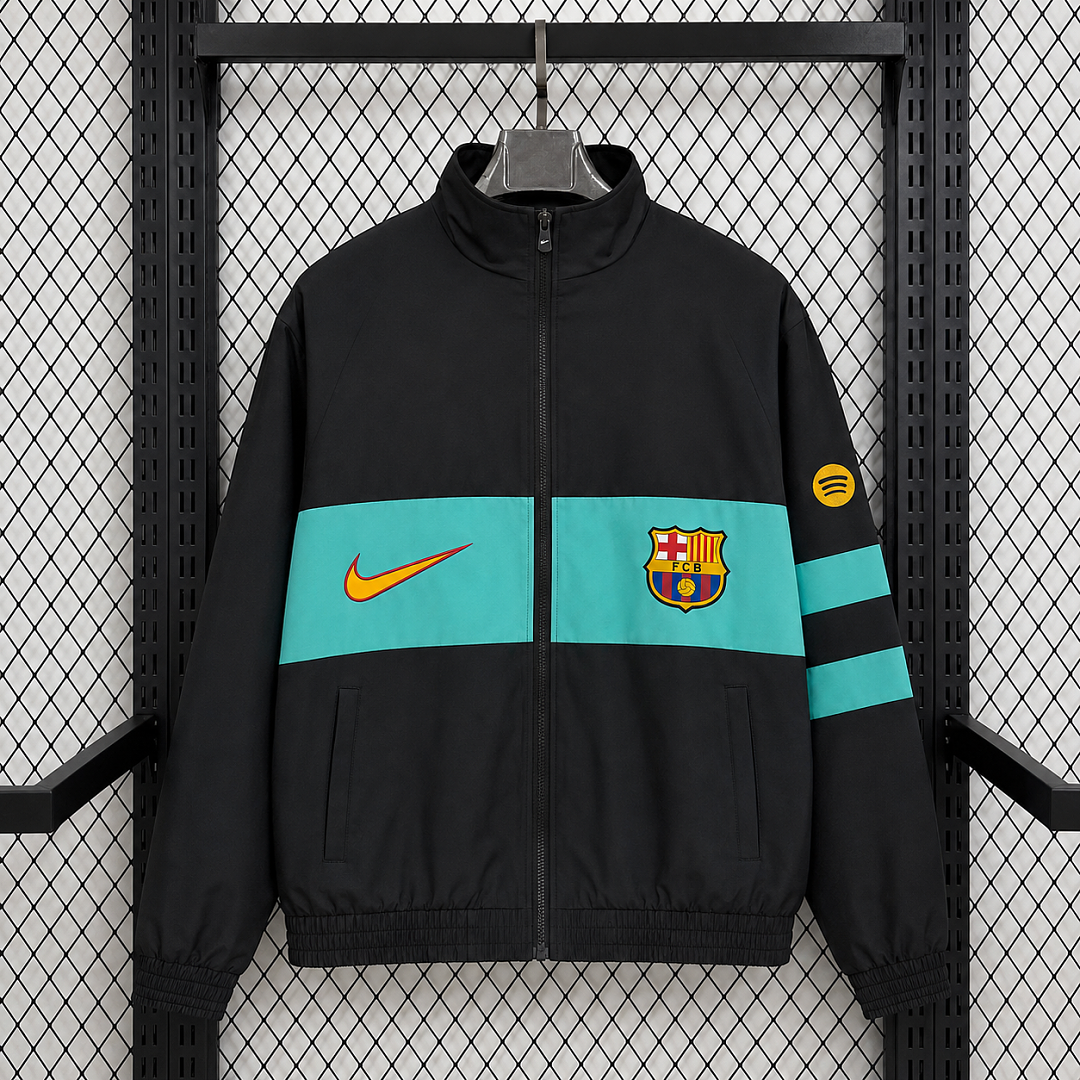 Barcelona 2026/2027 Black Retro Windbreaker Jacket