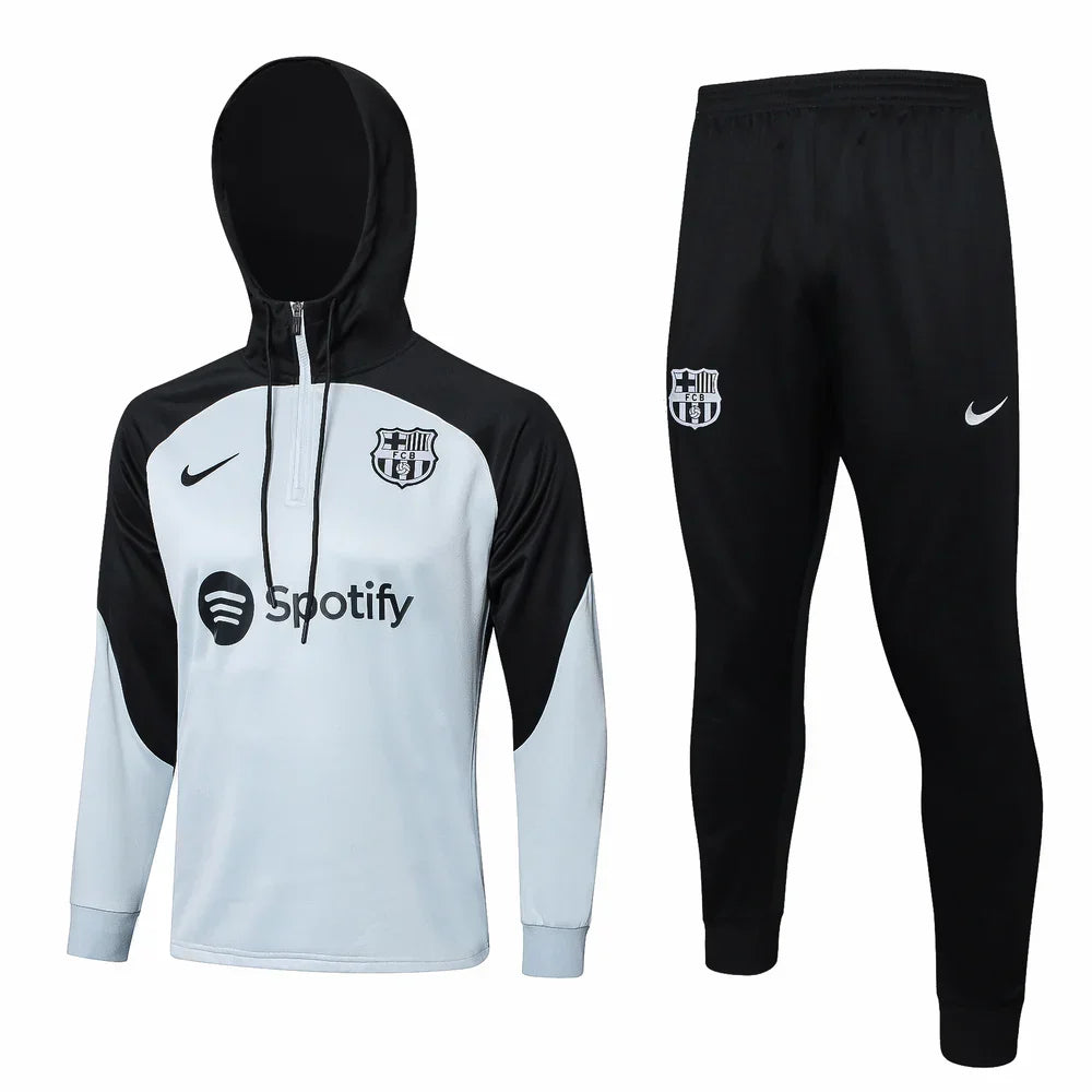 Barcelona White and Black Tracksuit