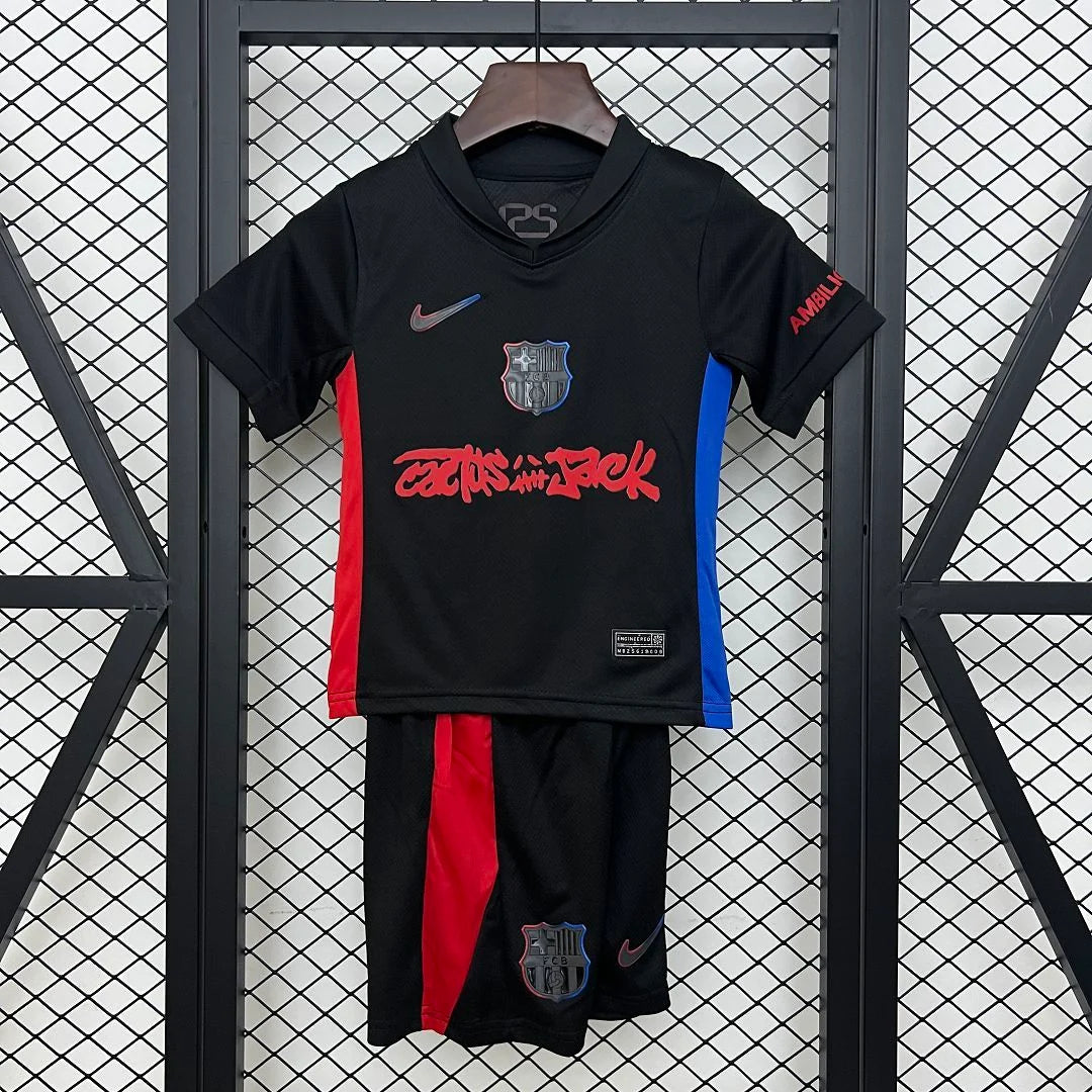 Barcelona x Travis Scott 2024/2025 Away Jersey Kids Size